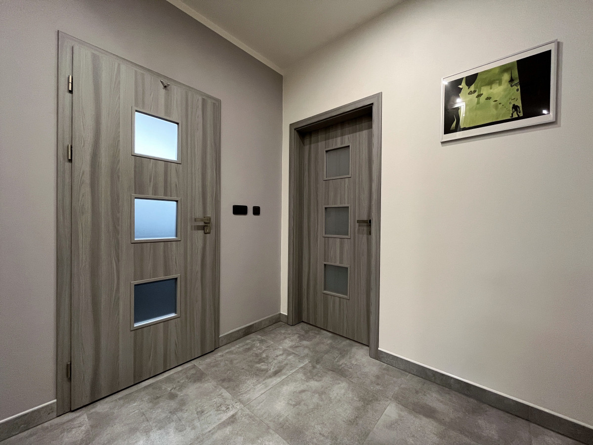 Interiérové dveře SAPELI model Domino, prosklení Sapelux mléčné sklo